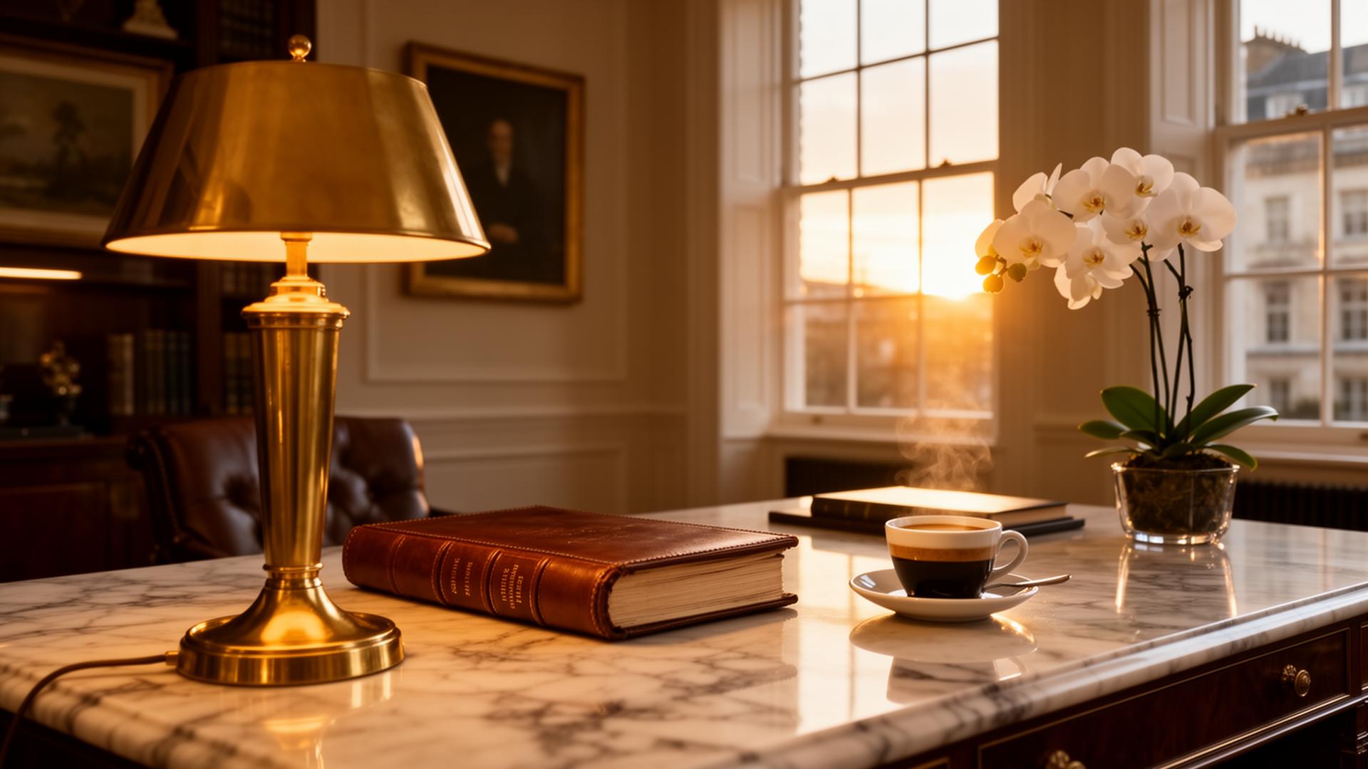 A Mayfair private office at golden hour